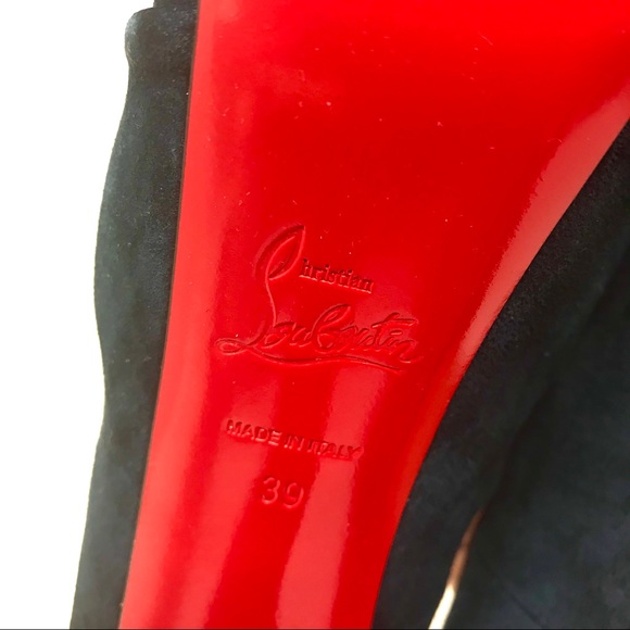 Christian Louboutin Drapesse Suede Platform Heels - Picture 6 of 8